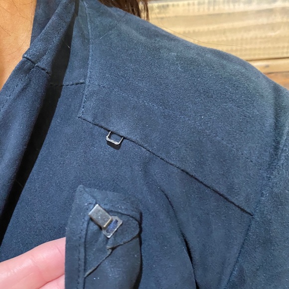 Navy Suede Jacket - Picture 6 of 8